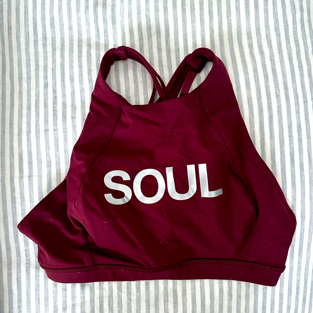 SoulCycle x Lululemon High Neck Bra Size 6